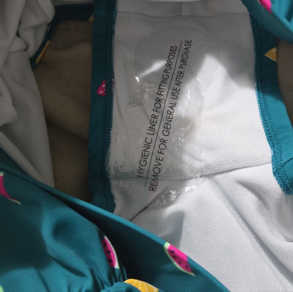 NWOT BOTTOMS ONLY Torrid Teal Fruit Print Swim Bottoms Size 1 - Picture 7 of 8